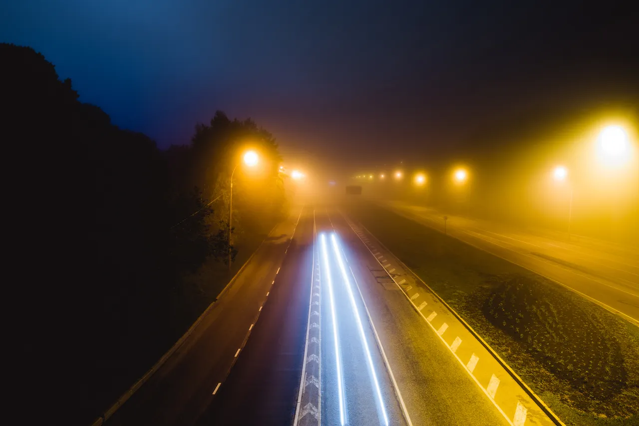 Foggy Midnight Drive to Lasnamäe District