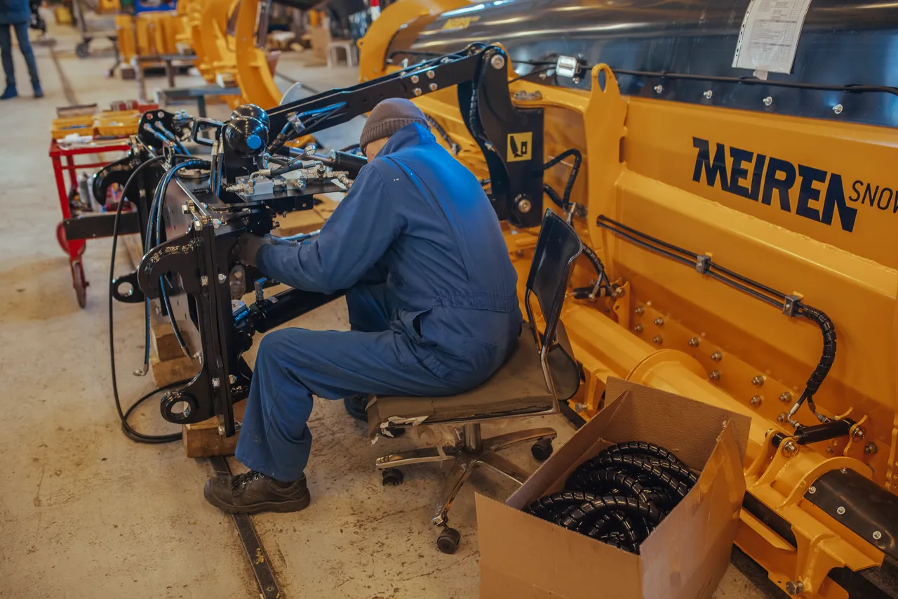 Man reparing machine