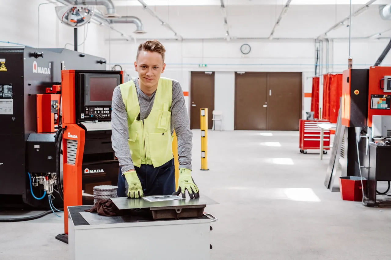 Man in factory in environment
