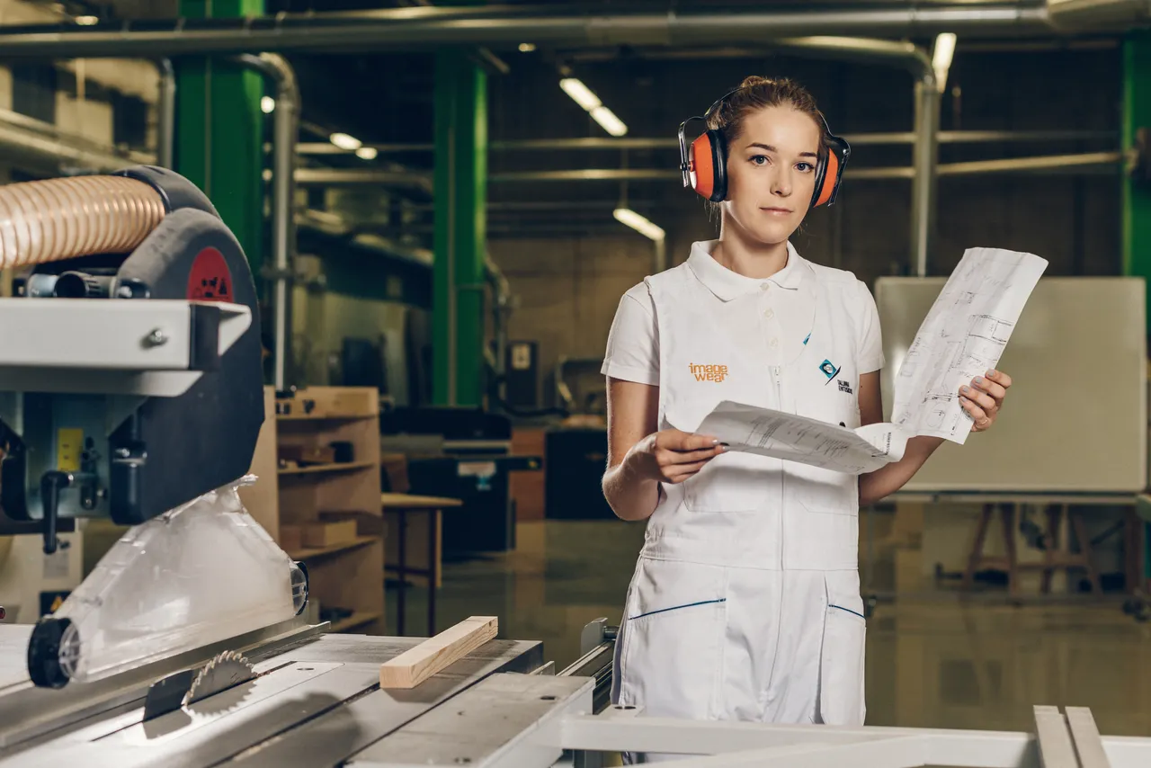 Vocational Education Student in factory