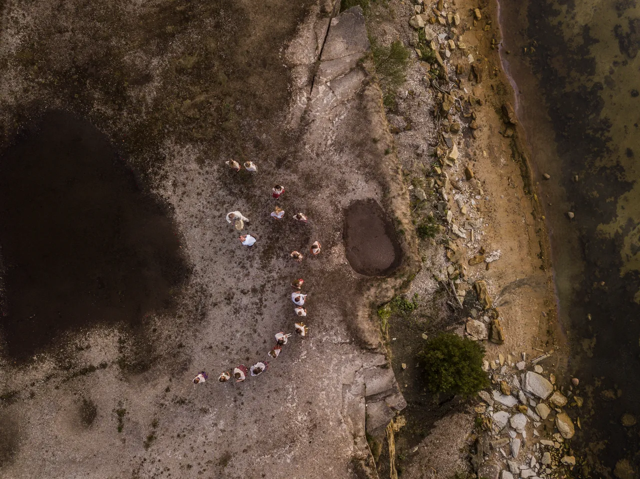 Choir at Türisalu pank bird view