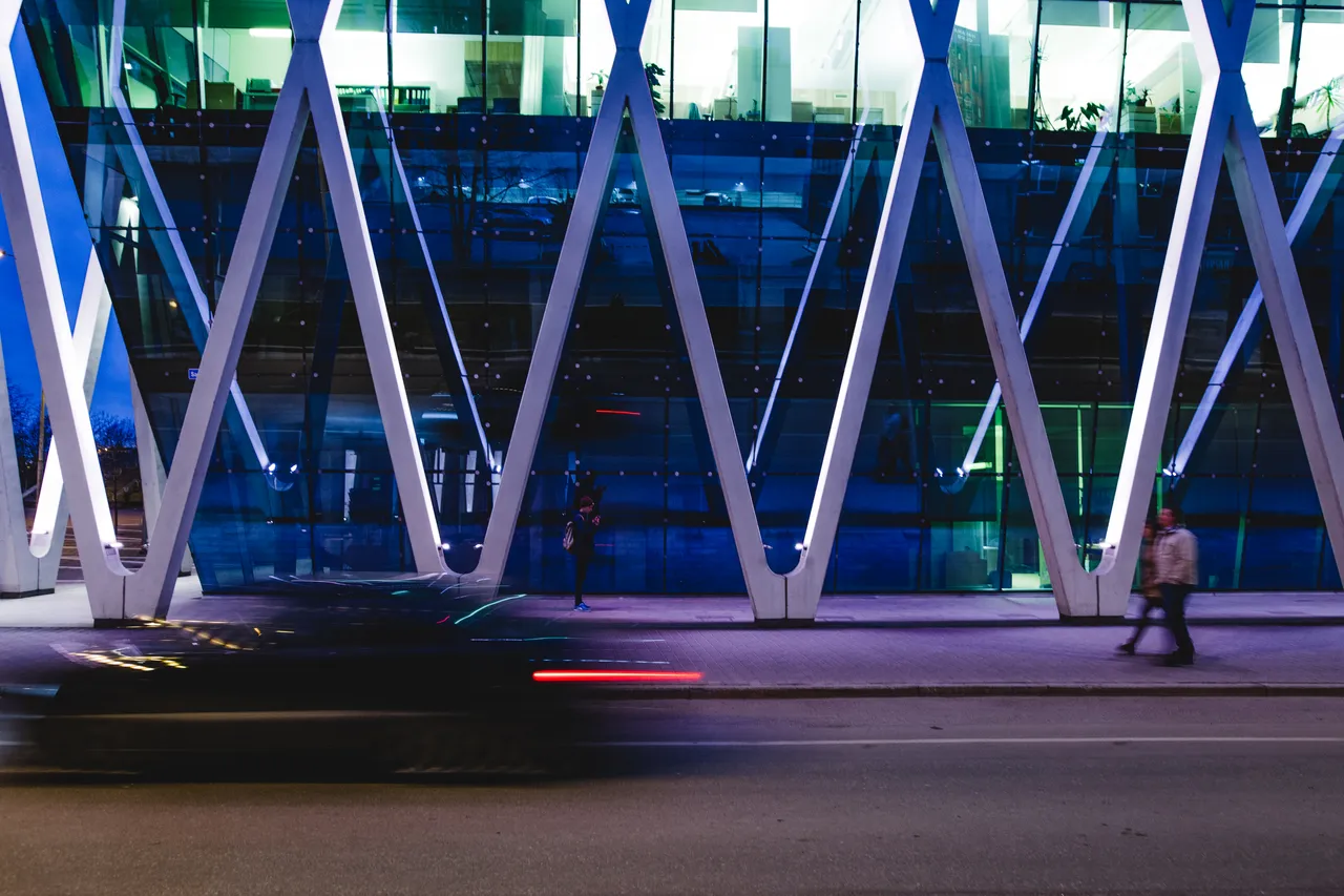 Tallink office building at night