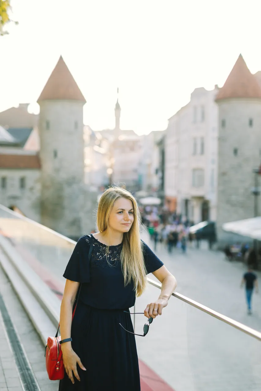 Woman in Tallinn Old town
