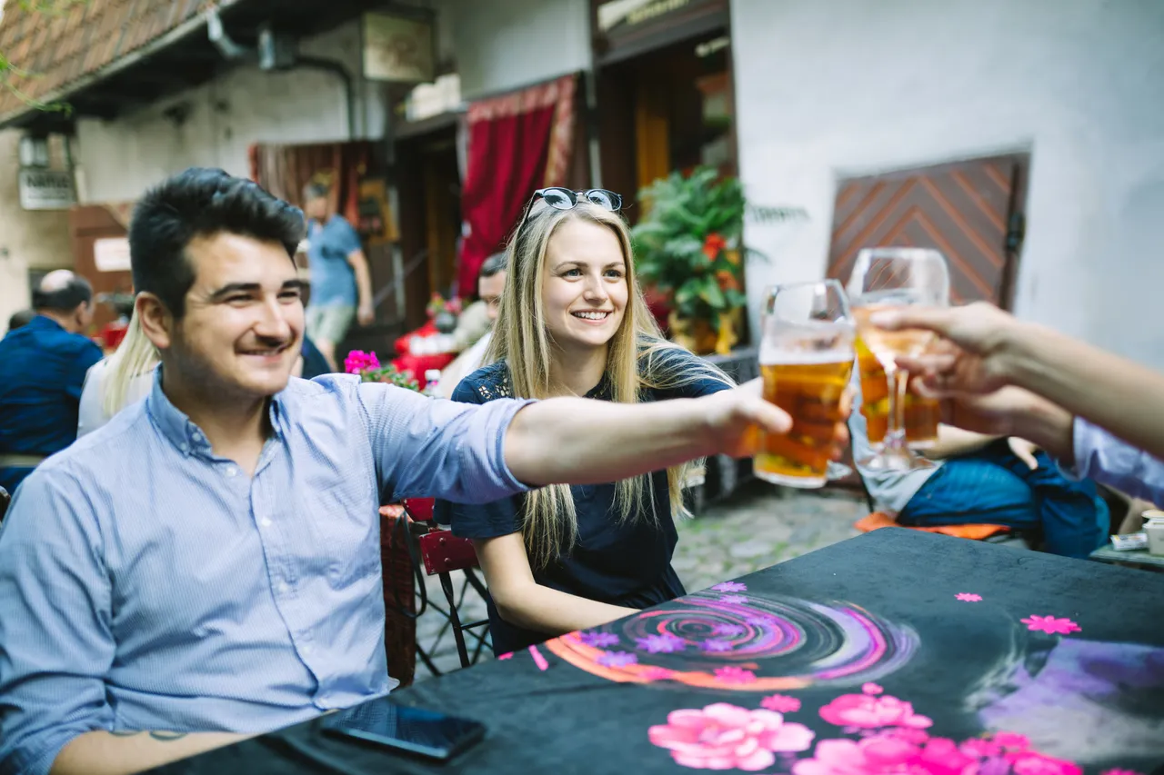 Gathering in Tallinn Old Town cafe