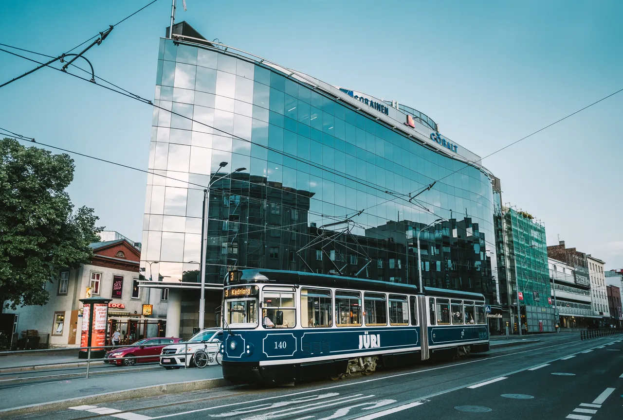 Retro tram in Tallinn