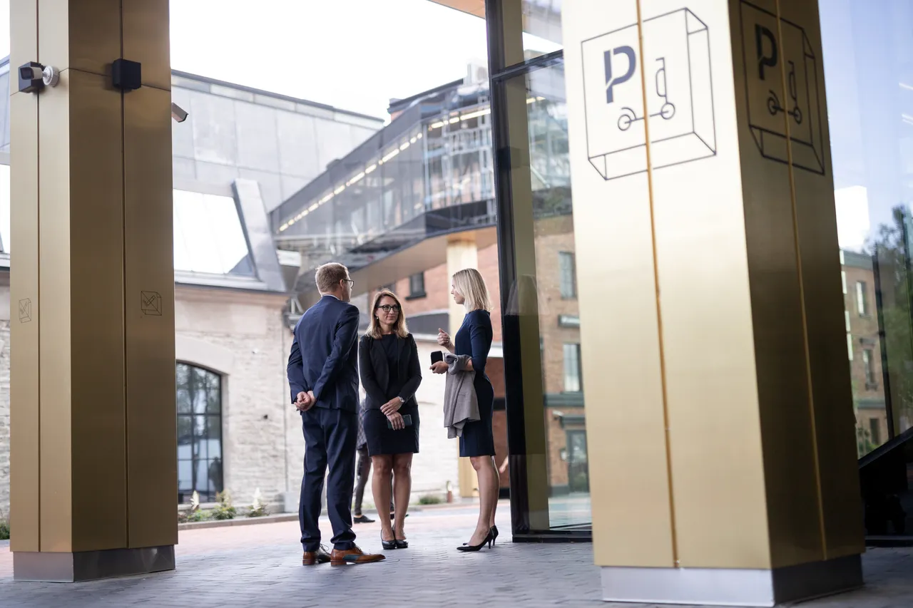 Business people talking