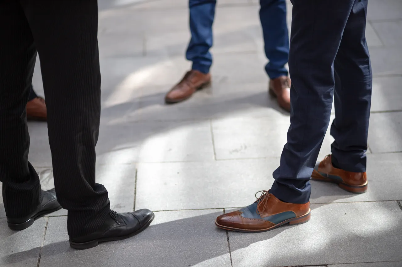 Feet of businessmen