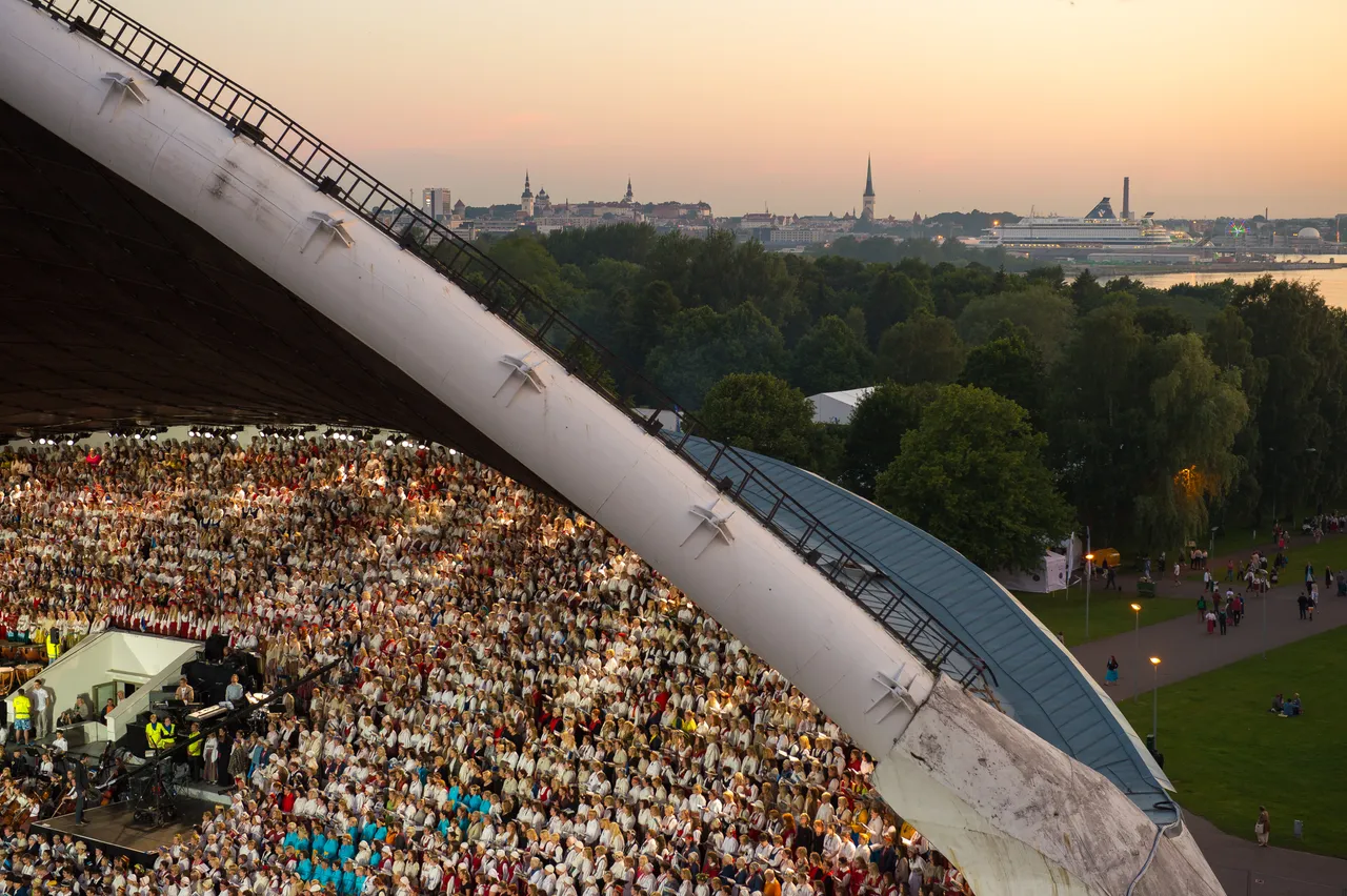 Estonian Song Festival bird's eye view