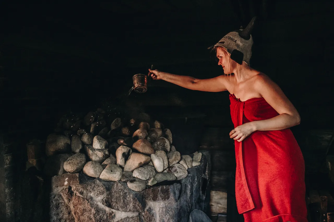 Estonian Smoke Sauna woman
