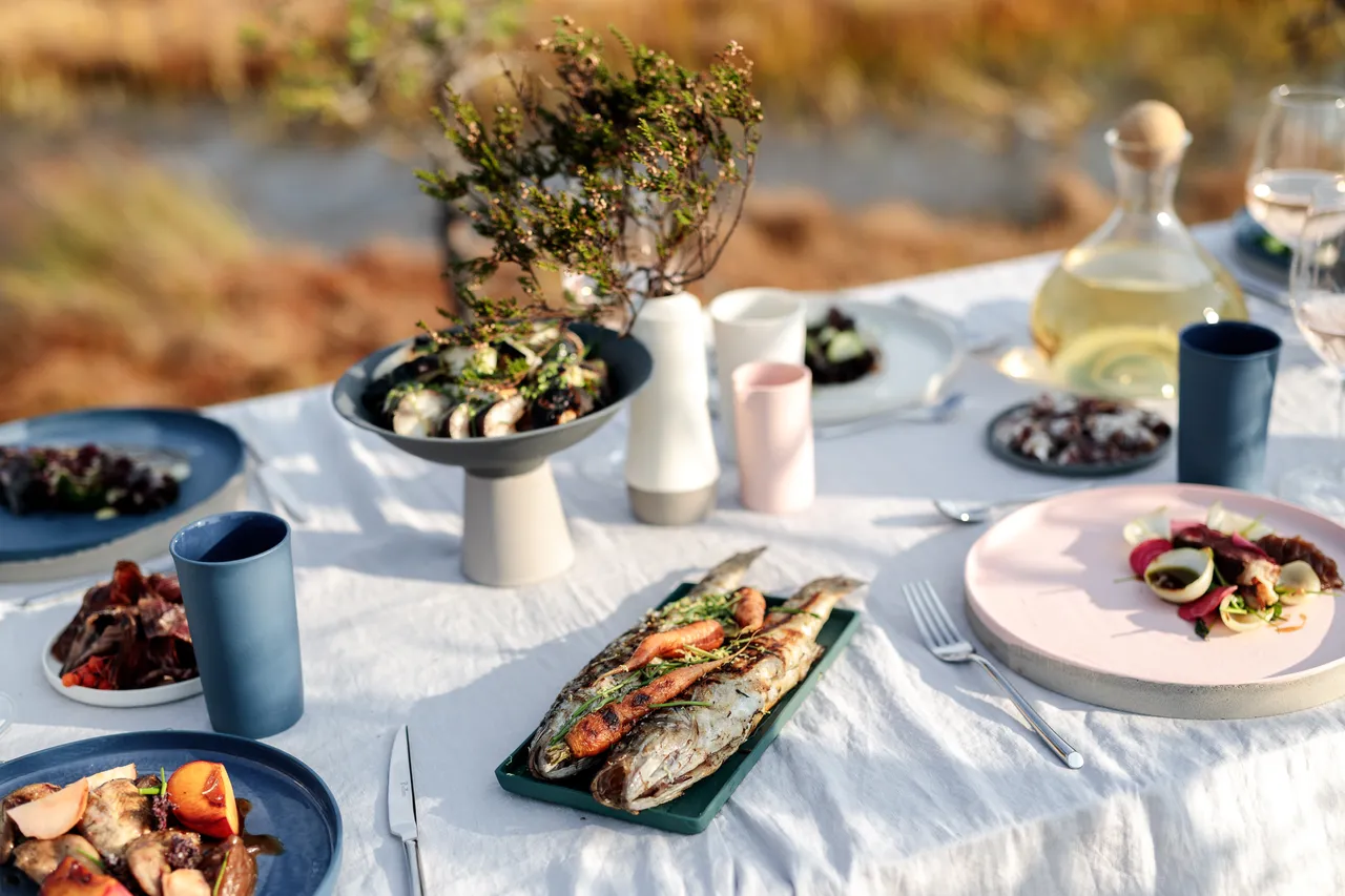 Dinner in Estonian bog