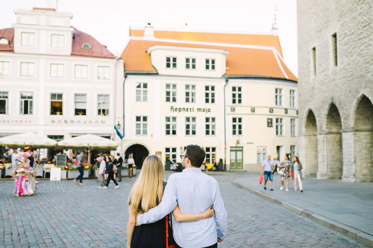 A Couple in Tallinn Old Town