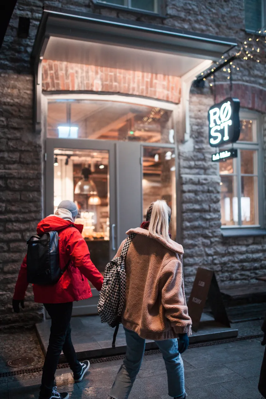 Couple walking in Rotermann Quarter