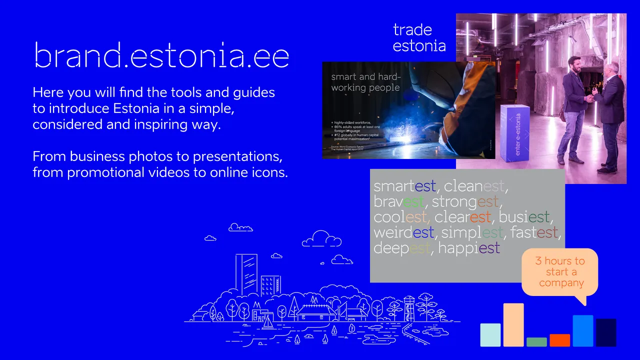 Introduce brand estonia with one slide