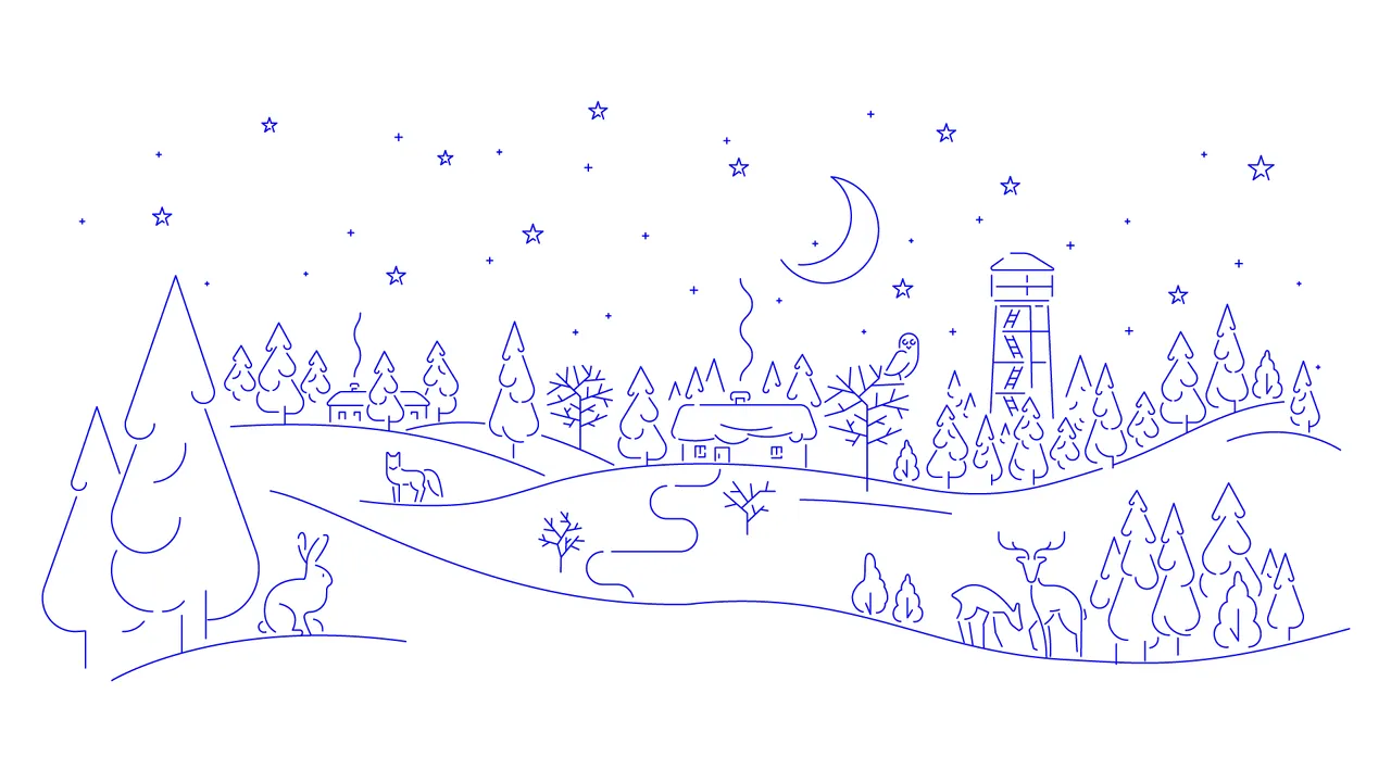 Winter nature Illustration