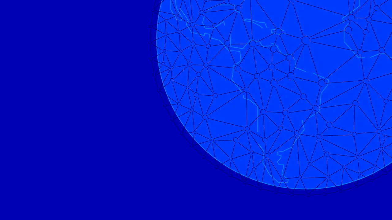 Blockchain globe Illustration