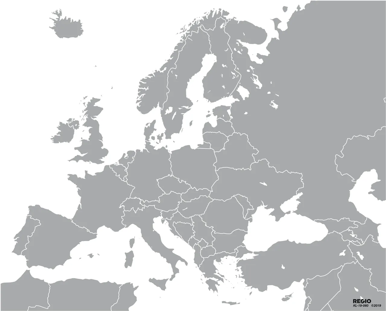 Countries of Europe map
