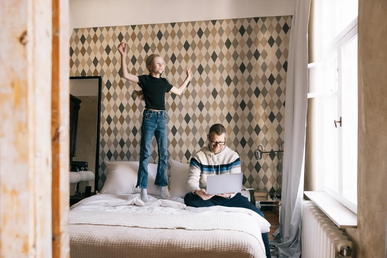 Man working on laptop