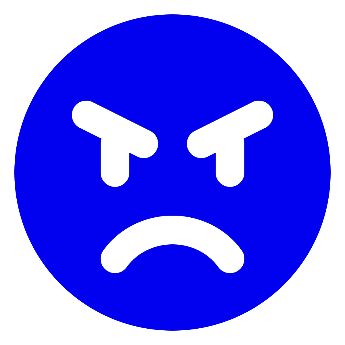 Awful emoticon - filled Icon