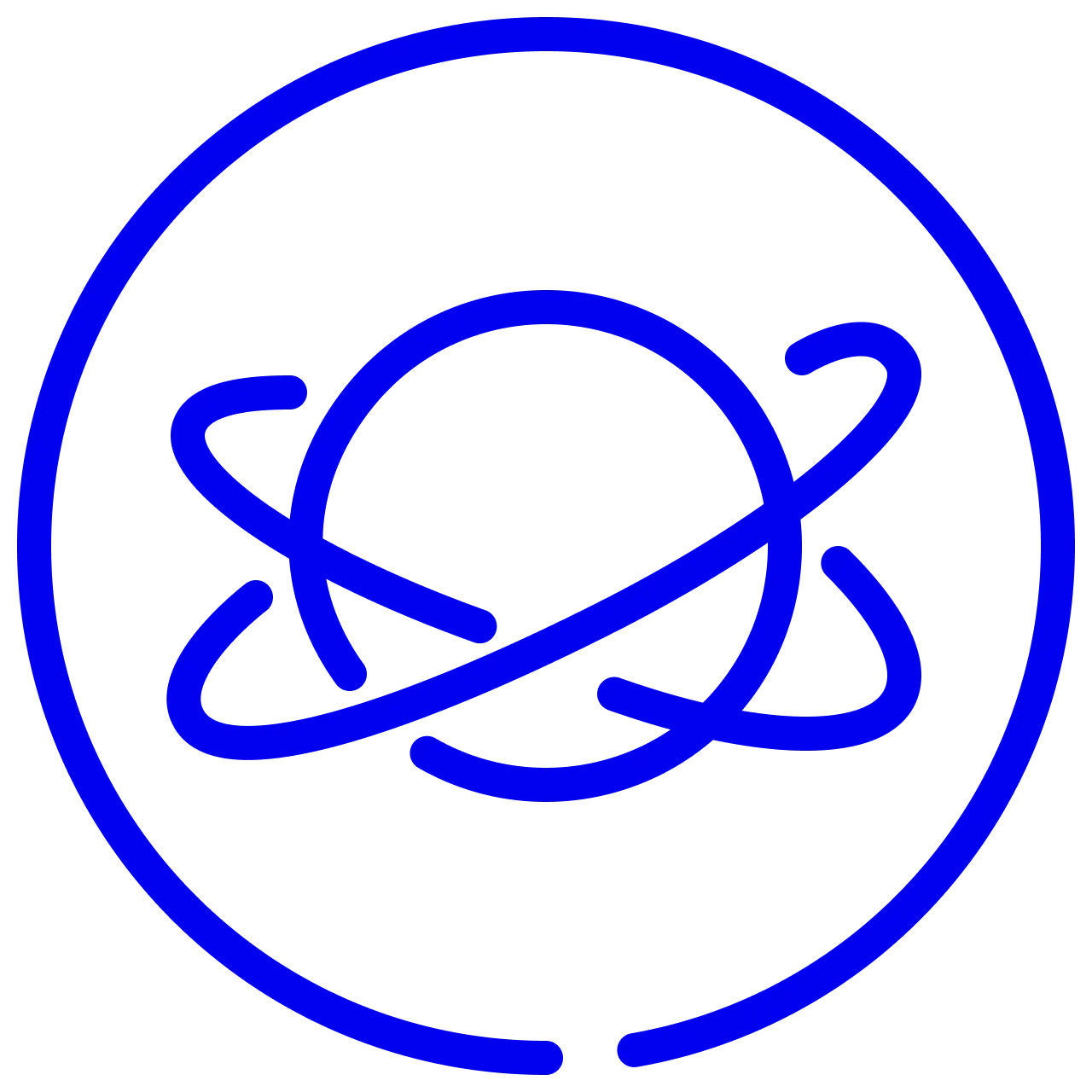 Two orbits planet Icon