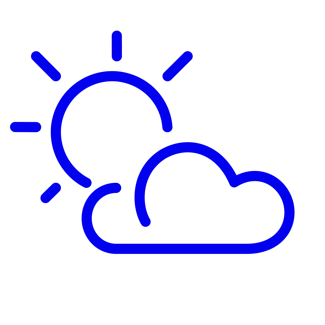 Sun and cloud Icon