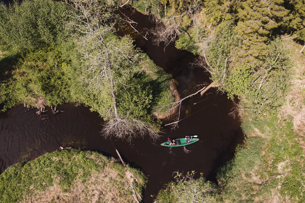 Canoe on the river