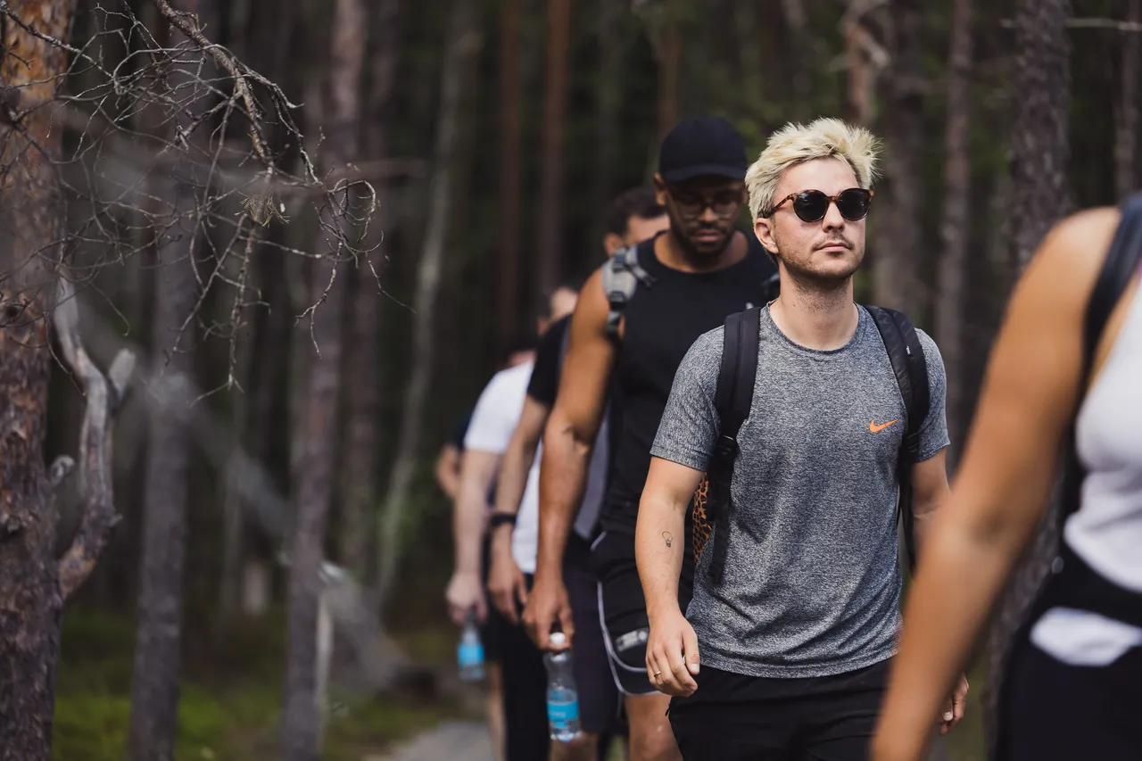 Group of people hiking