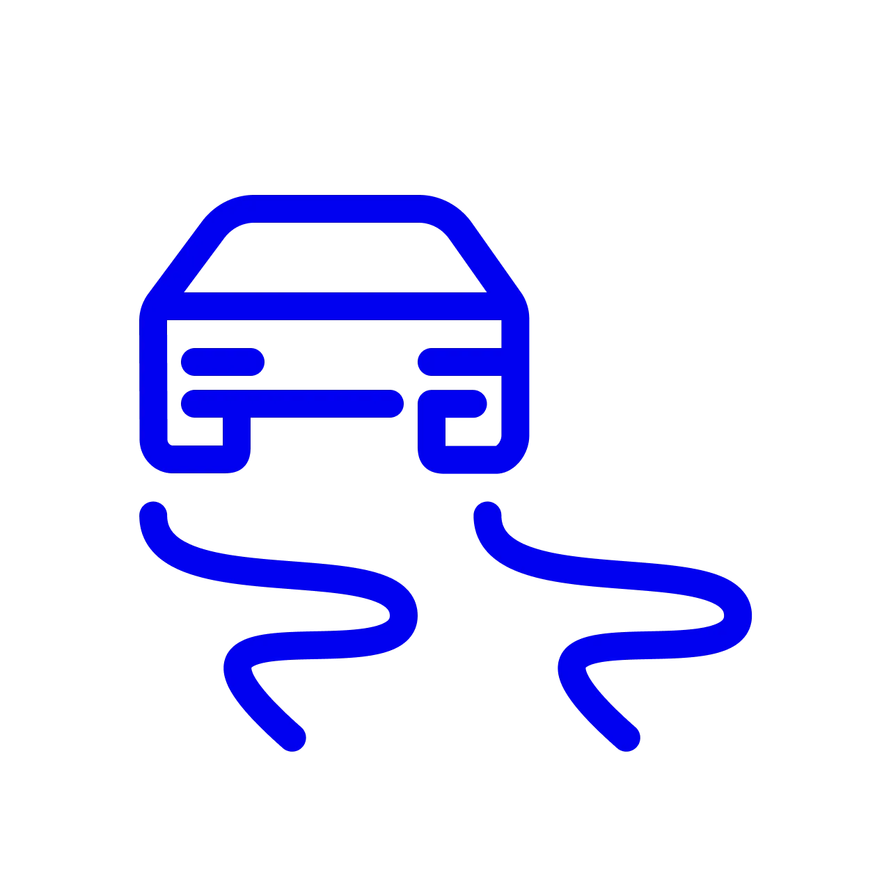 Slippery road Icon