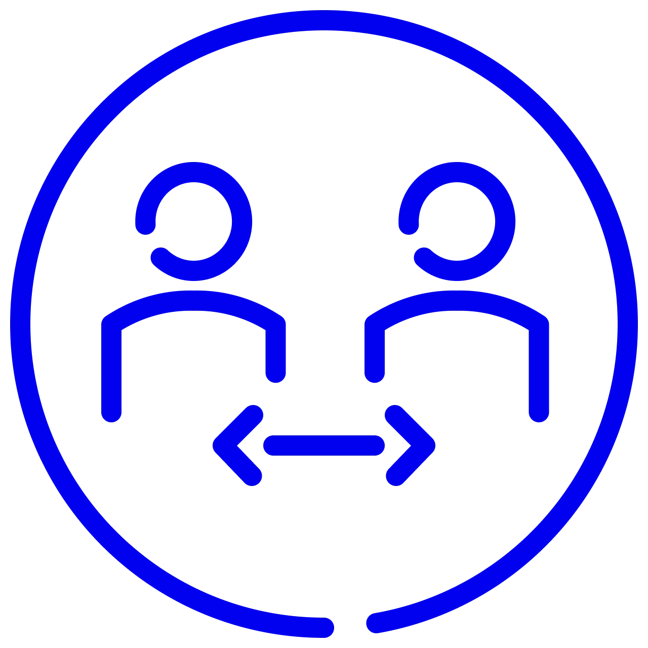 Keeping distance icon