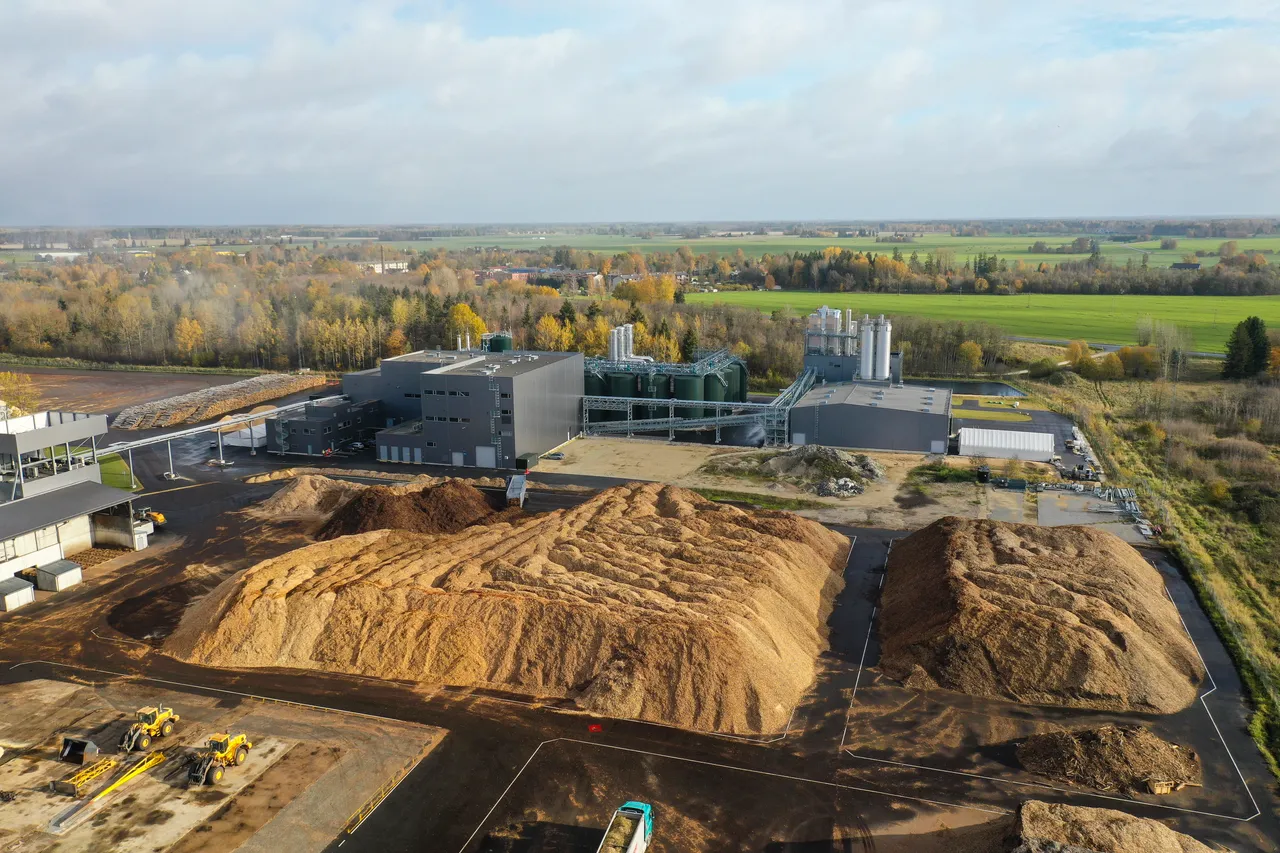 Biomass processing factory