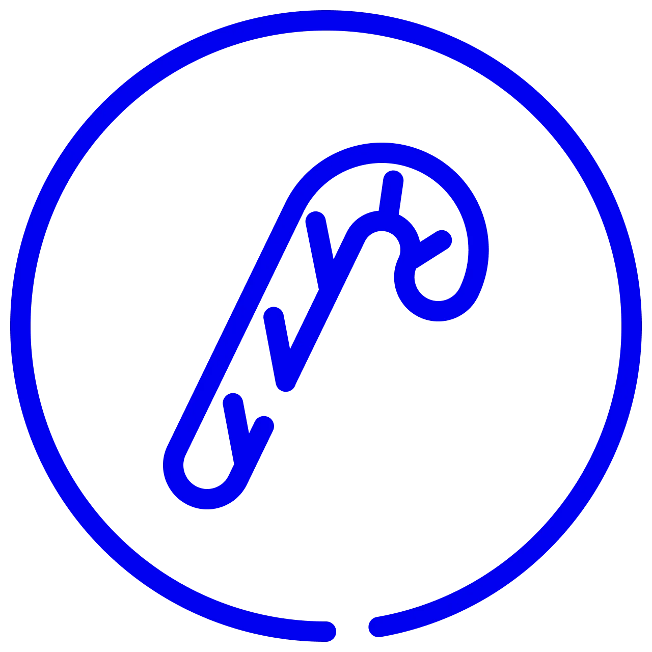 Christmas Candy Cane Icon