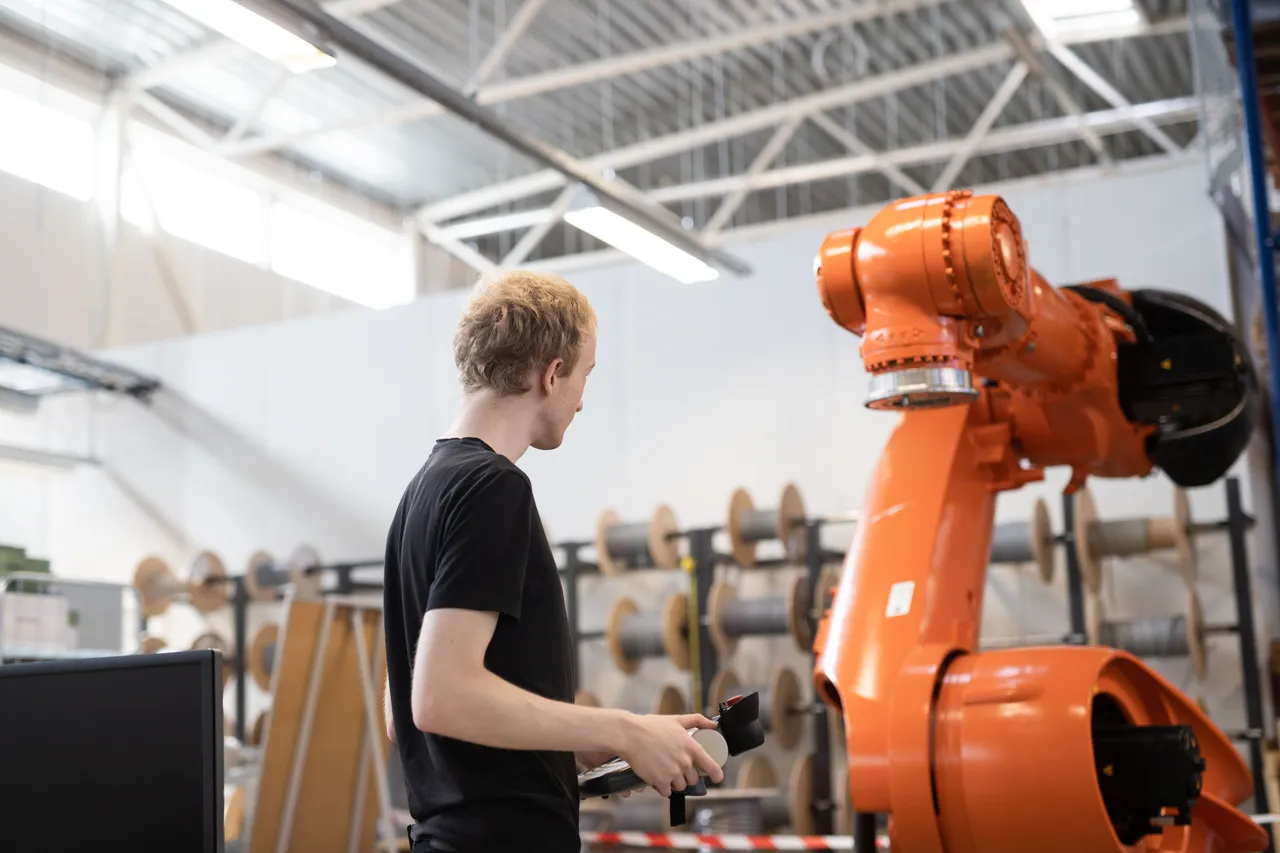Industrial Robot in Factory
