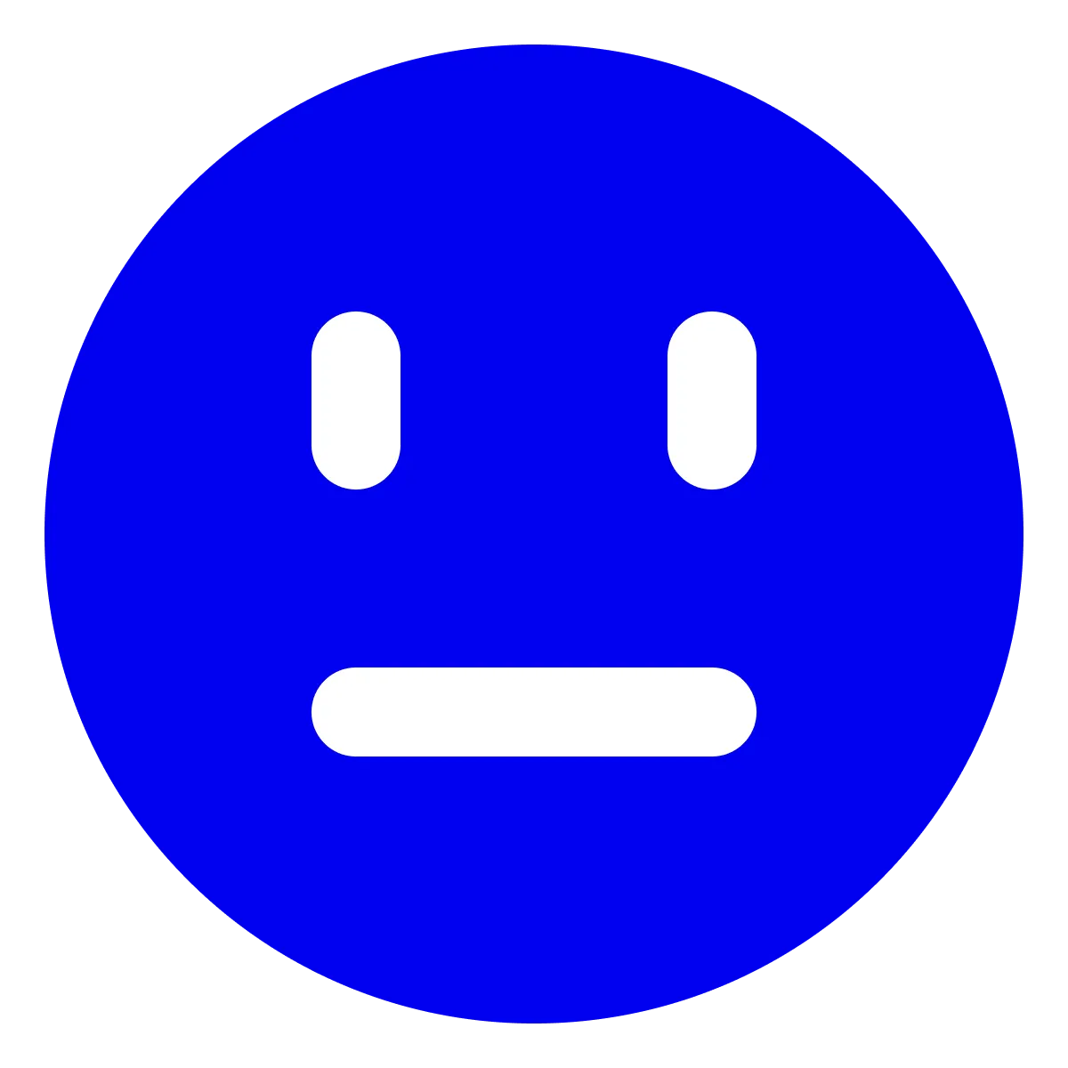 Emoticon neutral - filled Icon