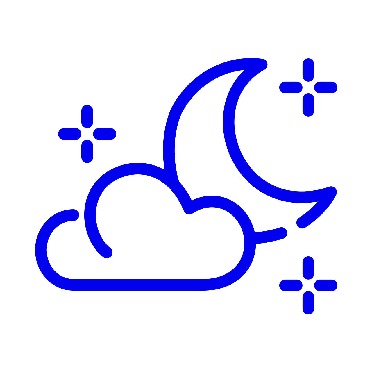 Moon and cloud Icon 