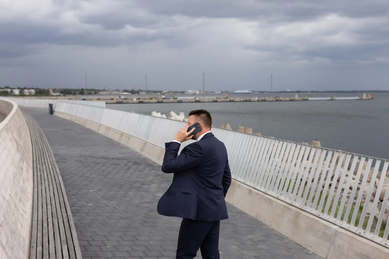 Businessman by the sea