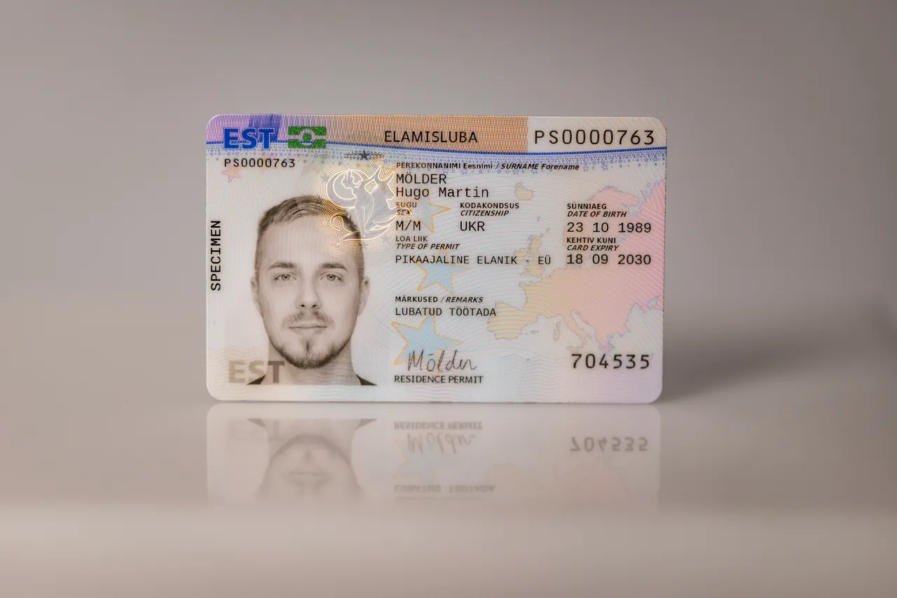 Estonian Residence Permit Card