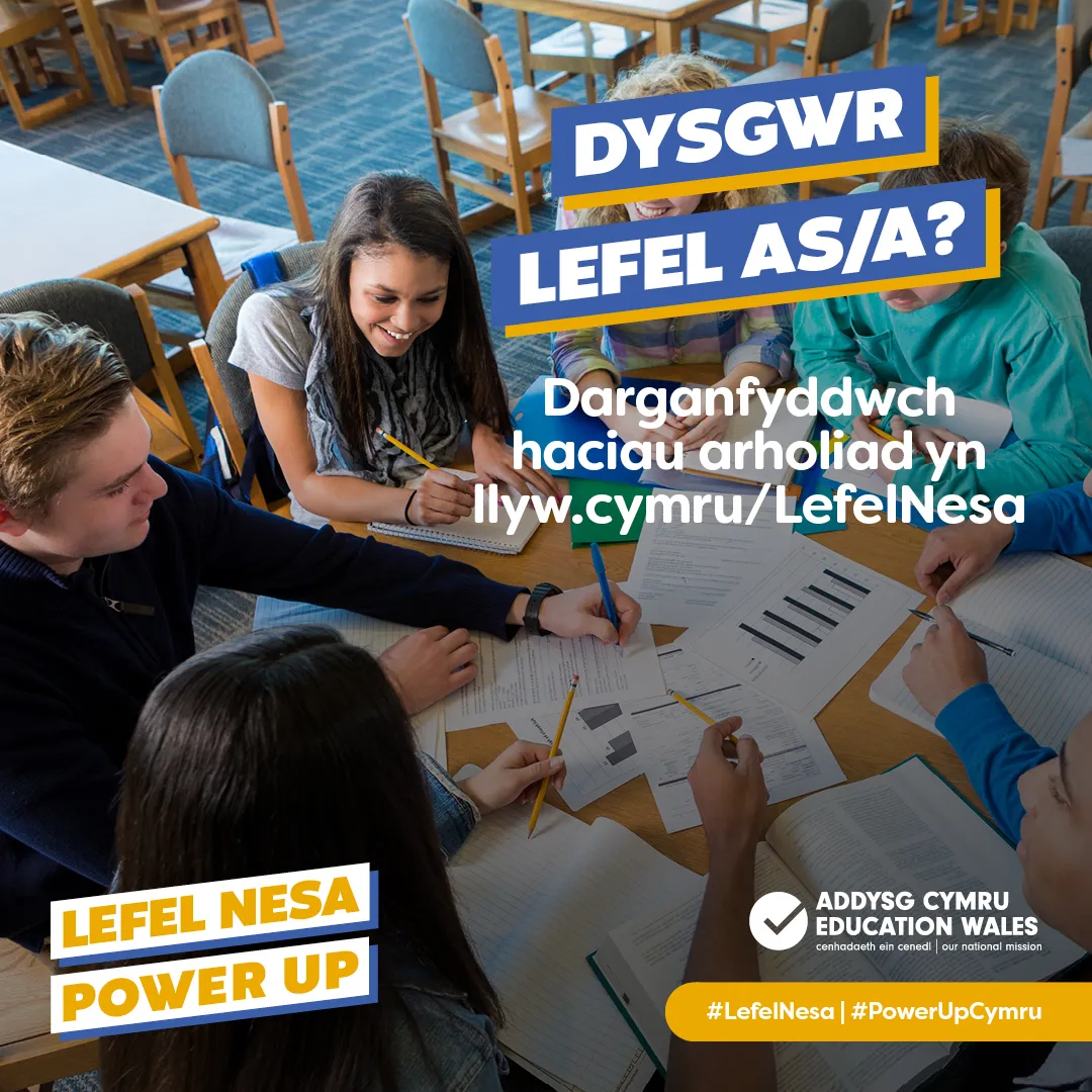 AS_A Level exam hacks - social asset - cymraeg