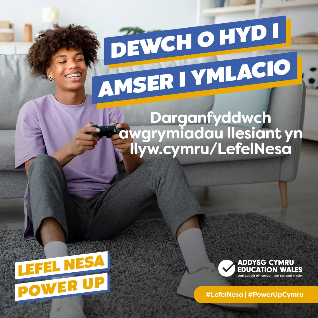 8452 Find time to relax - social asset - cymraeg