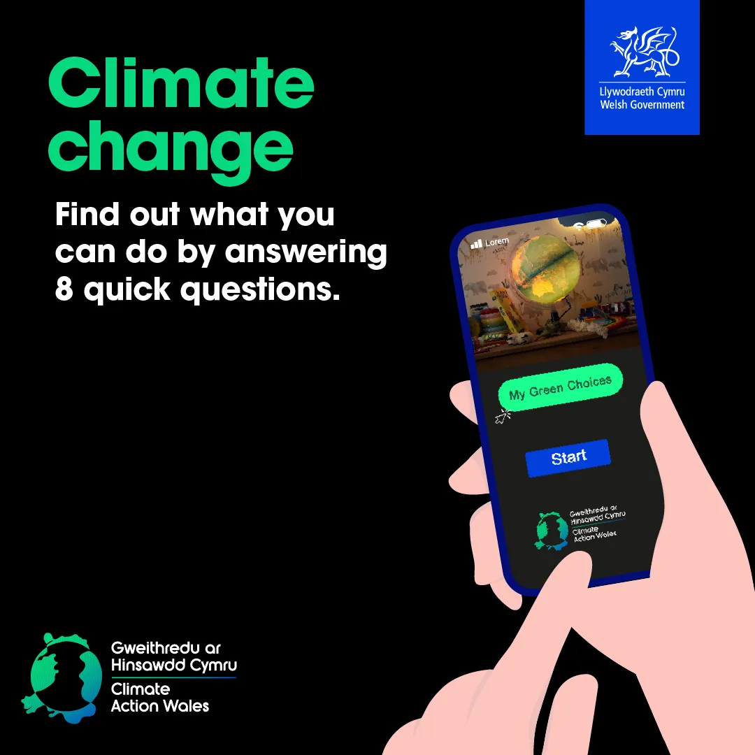 Climate Action Wales - My Green Choices - Eng - 1080x1080