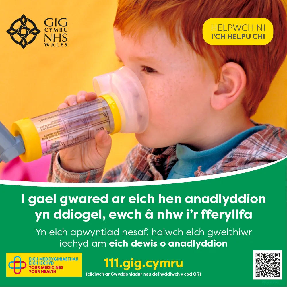 Recycle Inhalers Social 1x1 CYMRAEG