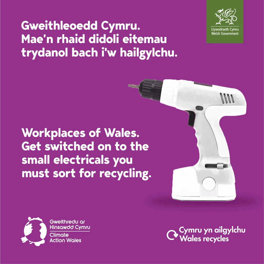 Ailgylchu yn y gweithle - Workplace recycling - Carousel 1