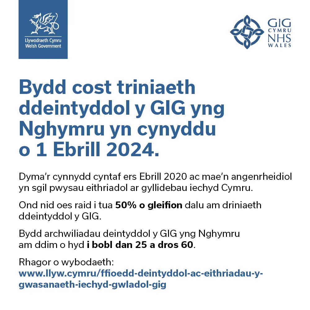 Dental Charges Social 1000x1000 White CYMRAEG