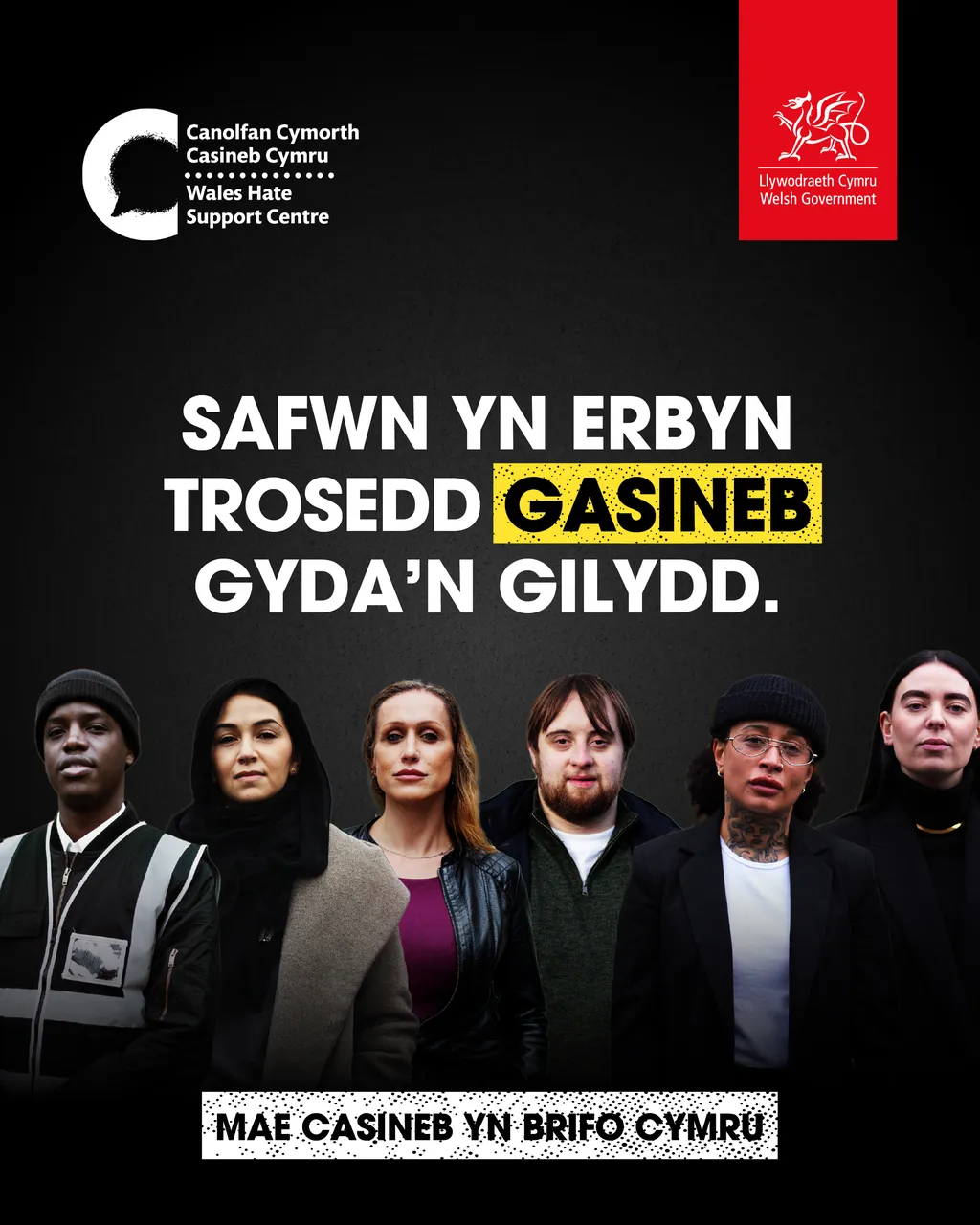 Stand Up Together Graphic - CYMRAEG 1080x1350