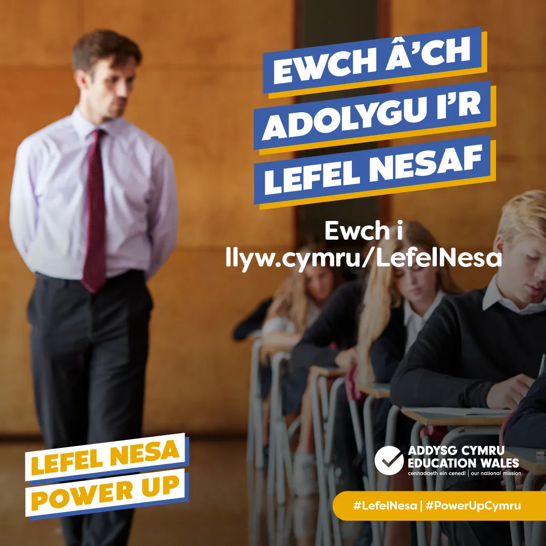 8455 Take your revision to the next level - social asset - cymraeg