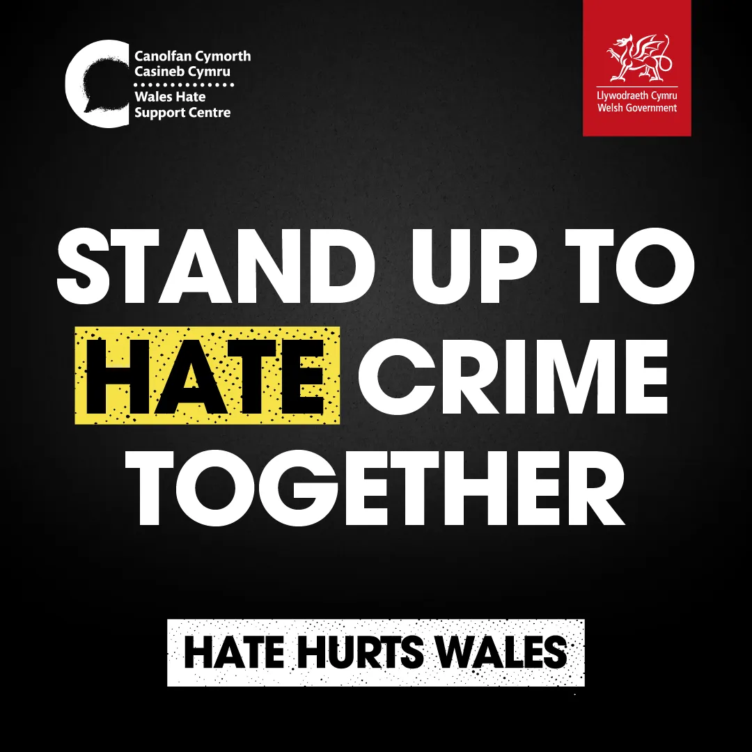 Hate Hurts Wales - Stand up to hate crime together ENG 1080x1080