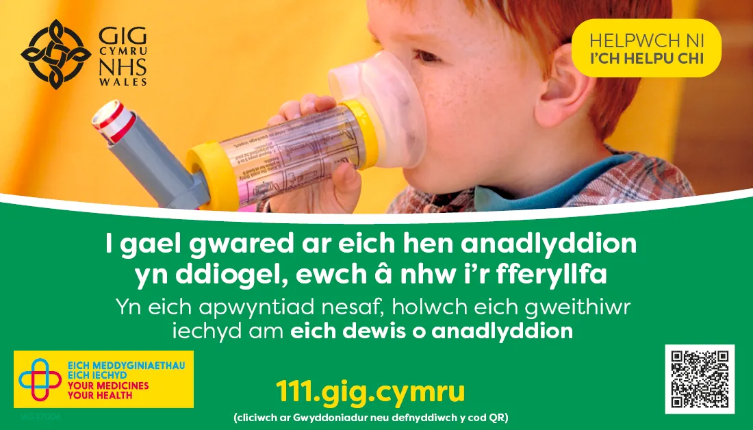 Recycle Inhalers Social 16x9 CYMRAEG