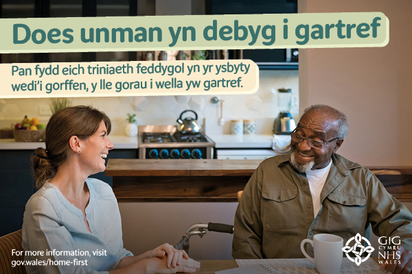 Gartref yn Gyntaf arwr-ddelwedd ymgyrch