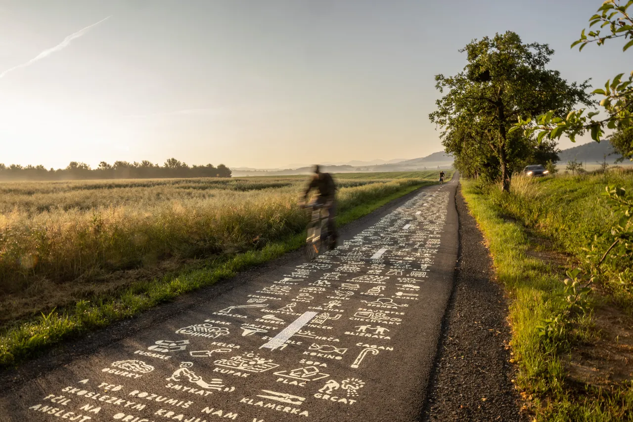 Cyklostezka cycle path Kolem Jeseníku