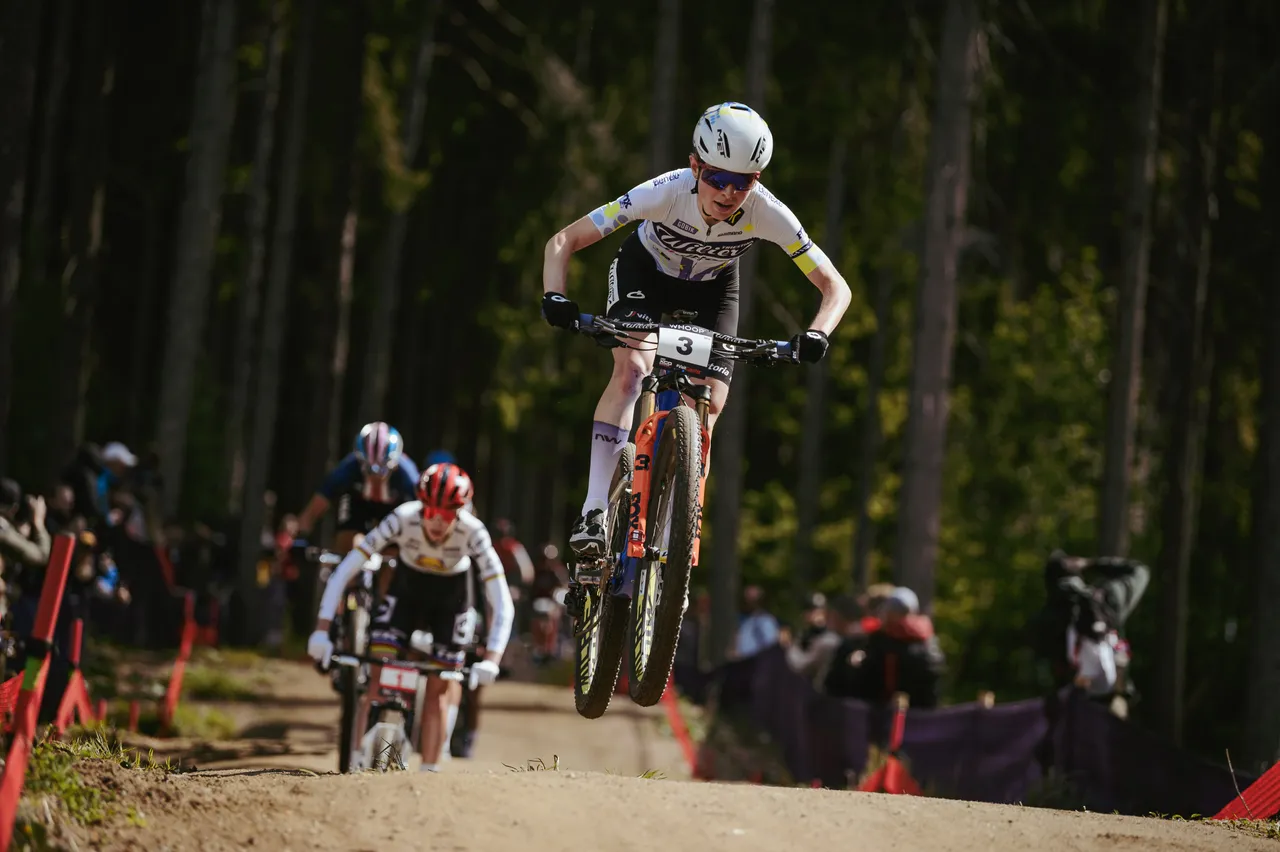 Cyklista na závodě