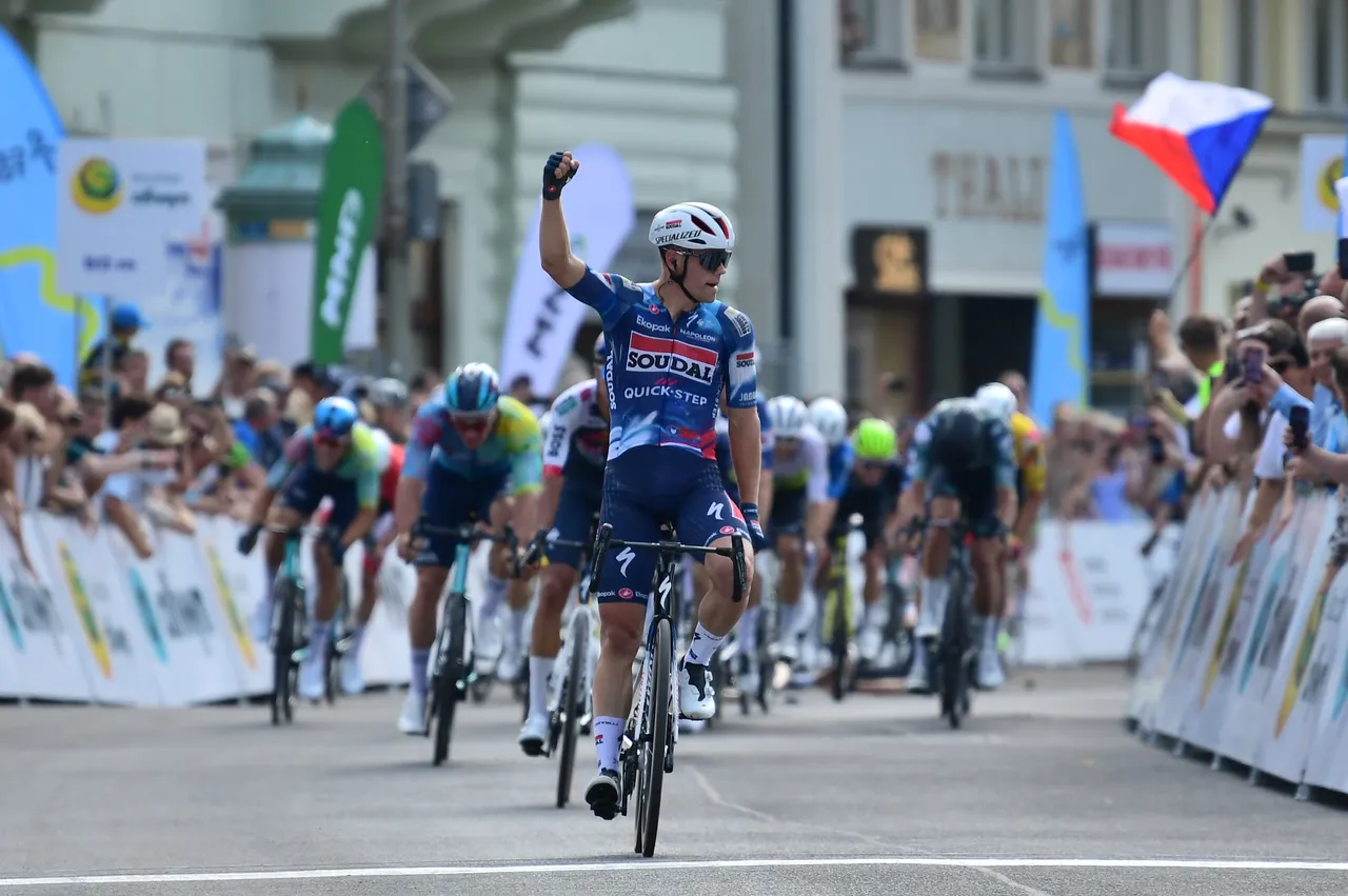 Cyklista na závodě