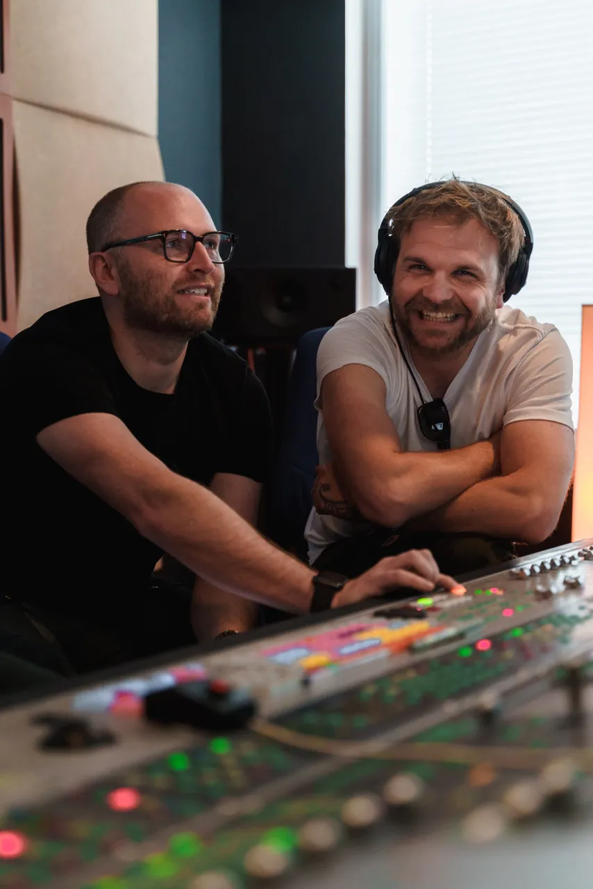 Sid Sadowskyj and Scott Elliott record the narration for Project Yorkshire